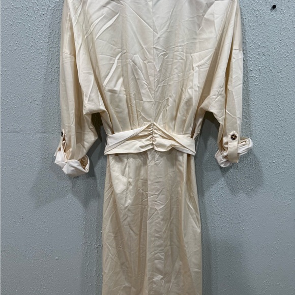 Antonio Melani NWT Women’s Size 10 Cream Button Down Collar Long Sleeve Midi - Picture 6 of 10